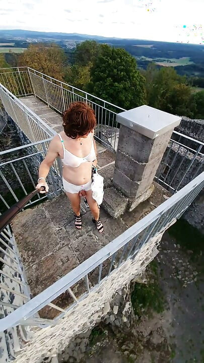 Striptease on the castle tower