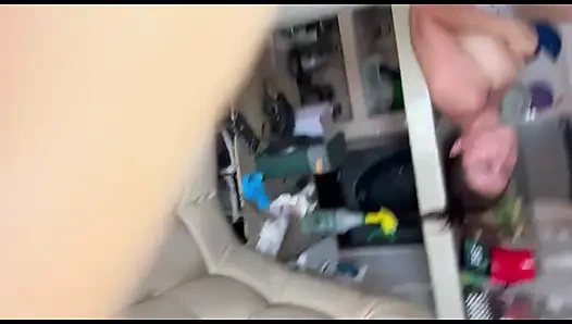 SHE MASTURBATES ON TOP OF THE DINING ROOM AND SQUIRTS KEEP GOING KEEP GOING DON'T STOP