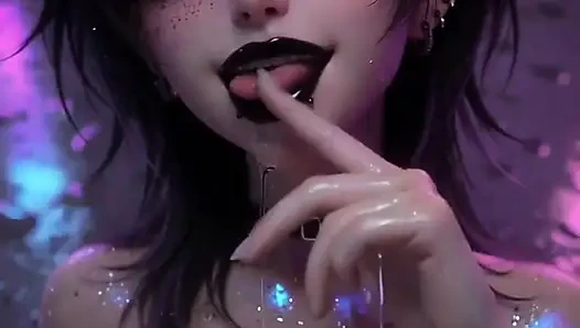 Alternatif gotik hentai kız mastürbasyon yapıyor ve twerk yapıyor