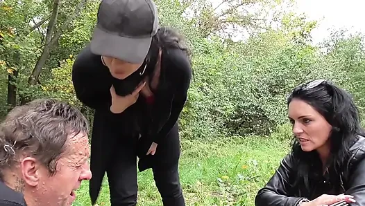 Spitting session with 2 femdom ladies