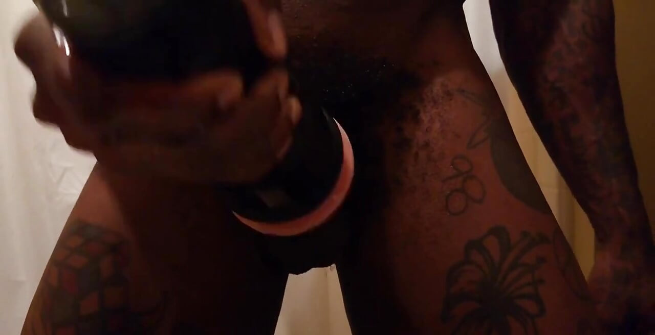 Hallelujah Johnson with Black Fleshlight