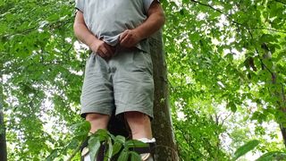 Im Wald wichsen und im Regen