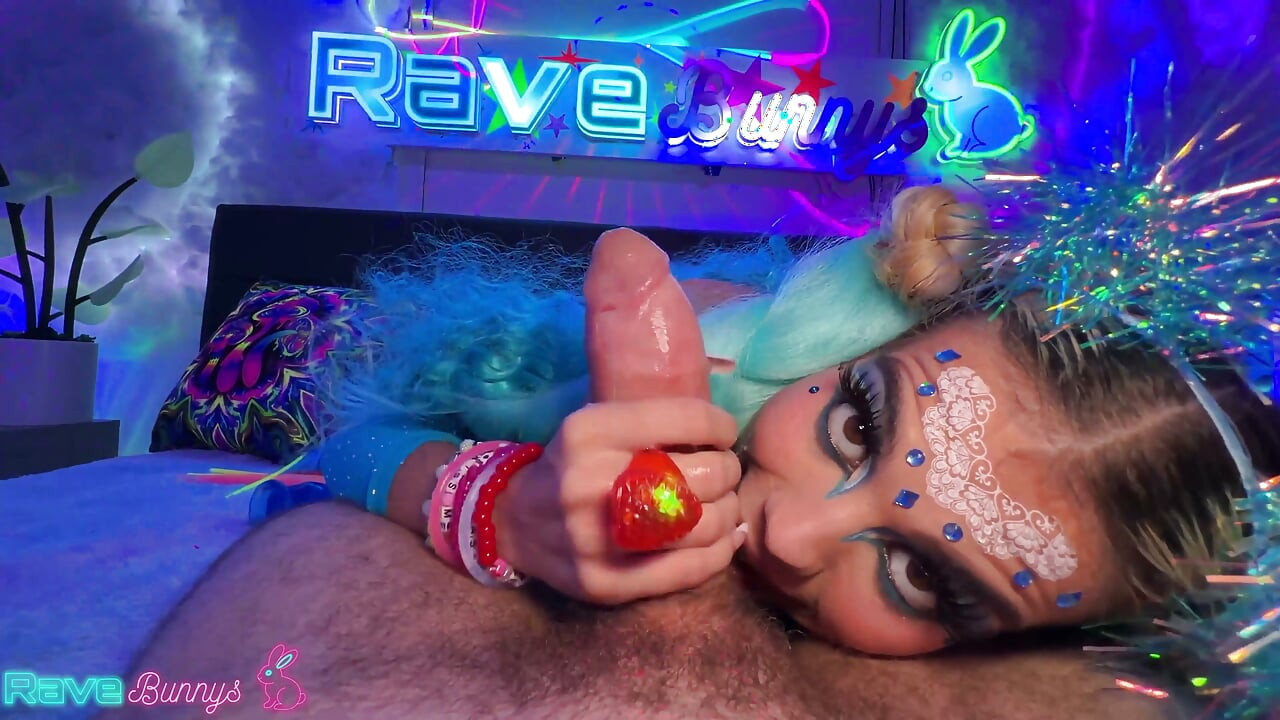 Lilith Grace Rides Brian Omally's Cock with Glow Sticks Packed Inside