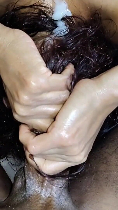 Key moment from "HAIR HANDJOB & CUM ON HER NECK"