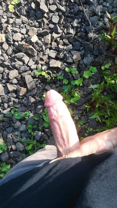 For a walk. Jerking off