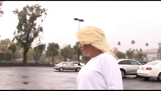 Cute blonde gets trained well by a big black cocked stud