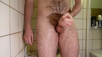 Wanking in shower