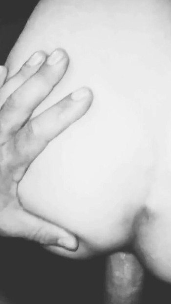 Jaw-dropping moment from "Black and white anal porno"