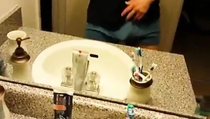 bathroom jerk part 1