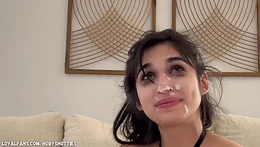 Masked Piano Player Face Fucks & Cums On Pretty Young Slut's Face