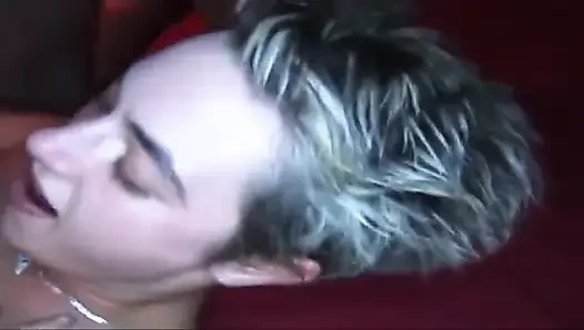 Skinny Mature Babe Stretched by Multiple Throbbing Cocks