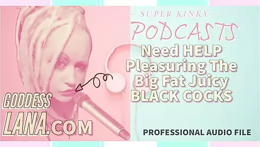 AUDIO ONLY - Kinky podcast 8 needs help pleasuring the big fat black juicy cocks