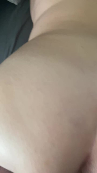 Her daddy fucking her tight pussy and cumming on her asshole