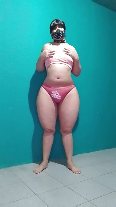 Sissy with a feminine body and a big ass in panties having great sex.