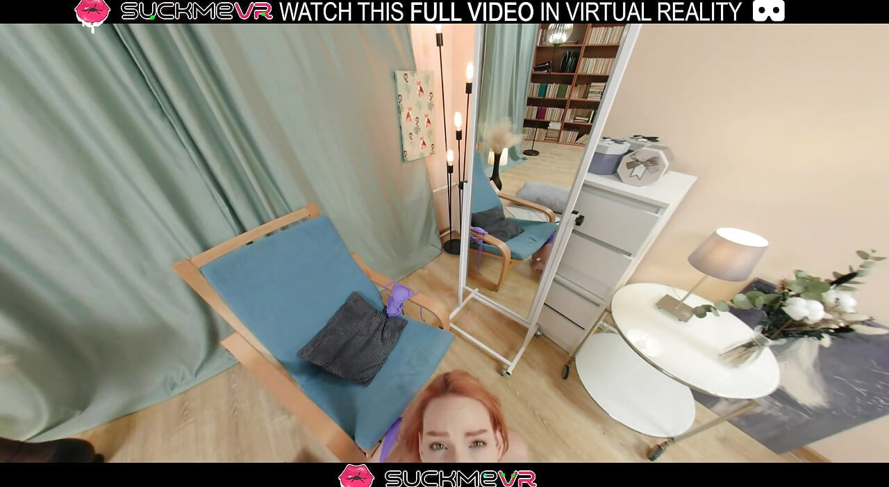 Die geile rothaarige schlampe Ellis Courtney stöhnt, als sie hart gefickt wird, in VR.