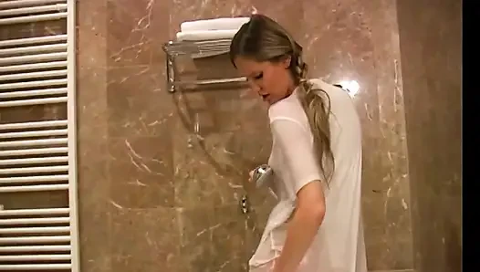 Transparent Breasts Under Wet T-shirt