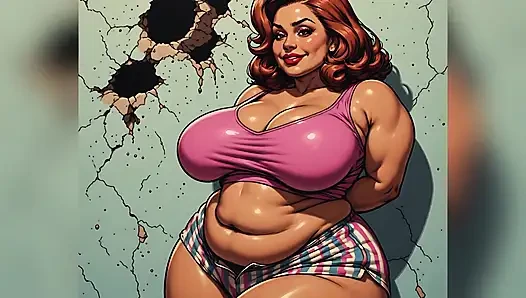 Seni wanita seksi yang montok
