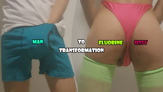 Transformation de l'homme en fluor Sissy