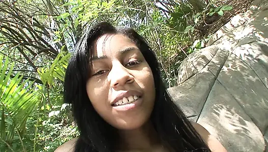 Black teen used hard on the couch