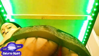 stepmother with nipple shields and erotic lingerie twerks and shows you her hairy anus and vagina