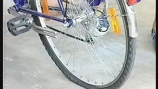 Curly haired blonde teen gives blowjob and gets her tight ass fucked