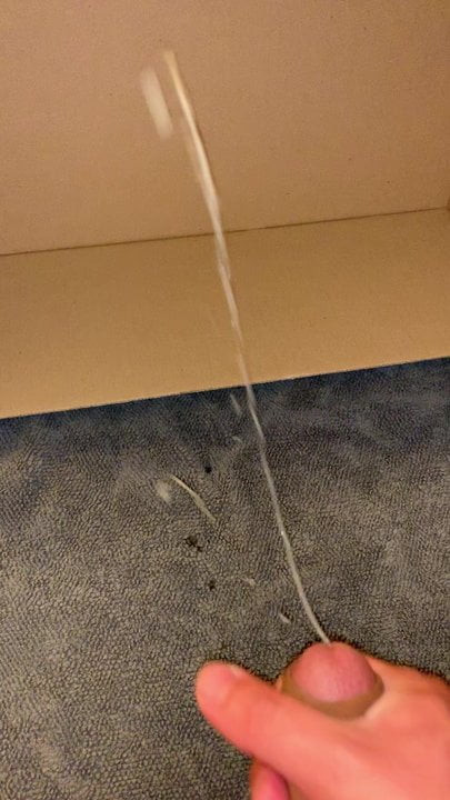 shooting cum after long wank