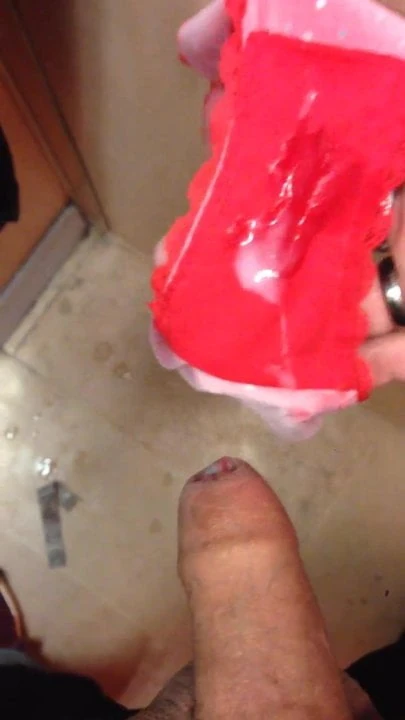 At store, i cum on panties