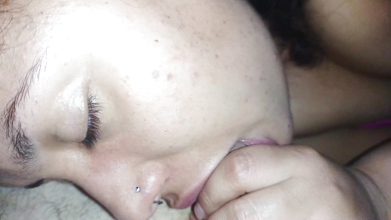 POV: She roughs up the cuckold's cock with her handjob and hot blowjob.