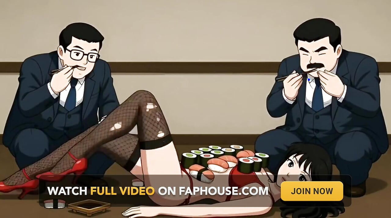 Gadis sushi: pria kaya lagi asik jilat tubuh bahenol pelacur ini sebelum ngentot memeknya habis-habisan