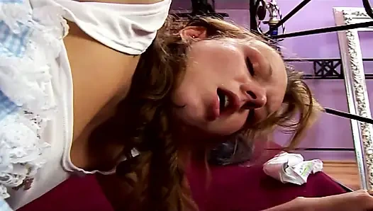 Blonde Babe Double Teamed Hard in Wild Threesome