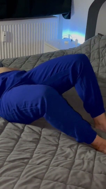 Masturbating on the bed in a bra. Multiple orgasms trembling twitching moaning vibrator satisfyer foreplay before incredible sex with Clyde | Clip 1