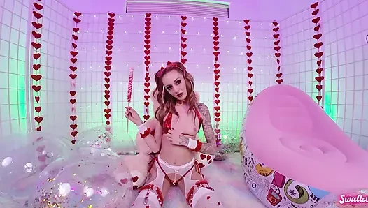 Si cewek sange rambut merah kendra cole lagi asik nyepong kontol ceroboh valentine
