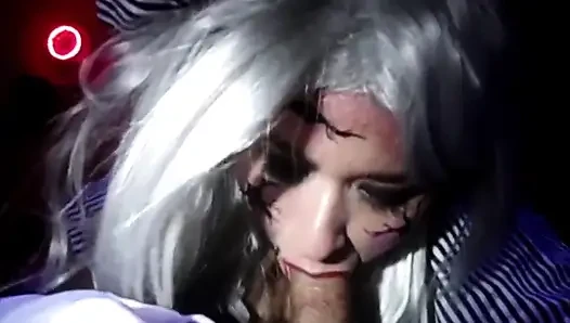 Boneka cosplay oral creampie