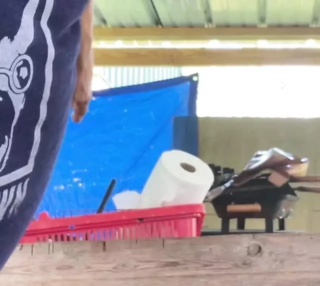 Closeup rake in piggy