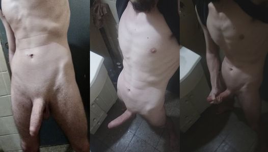 I Jerk Off on my Friend's Bathroom and Cum on the Floor