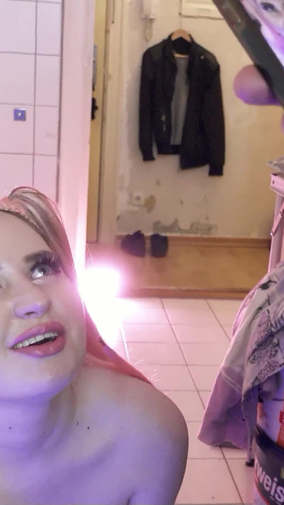 Iconic moment from "GERMAN SCOUT - Pink Hair Teen Maria Gail with Saggy Tits at Rough Anal Sex Casting"