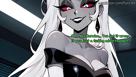 Carmilla Carmine caught her employee masturbating in the office (Dildo JOI)