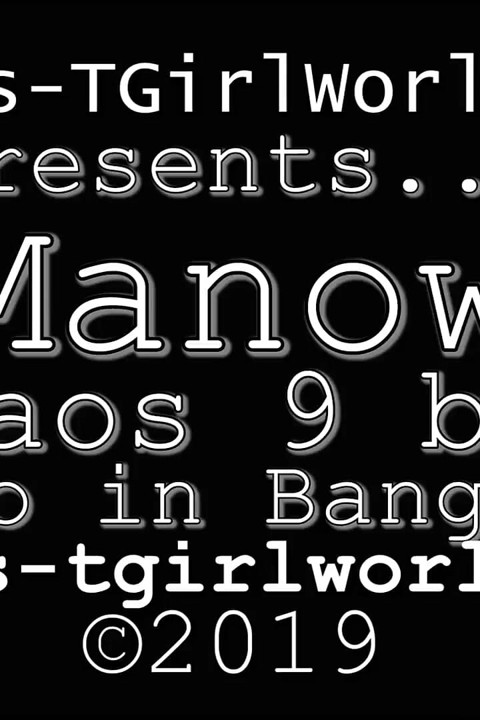 Horny Thai ladyboy manow masturbates