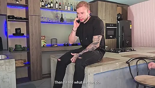 BLONDE MILF WITH HUGE ASS SEDUCES HER STEPSON WHILE HE TALKS ON CALL WITH HIS GIRLFRIEND