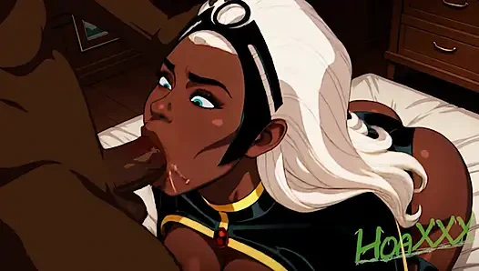 X-men storm kovboy kız yarağa biniyor