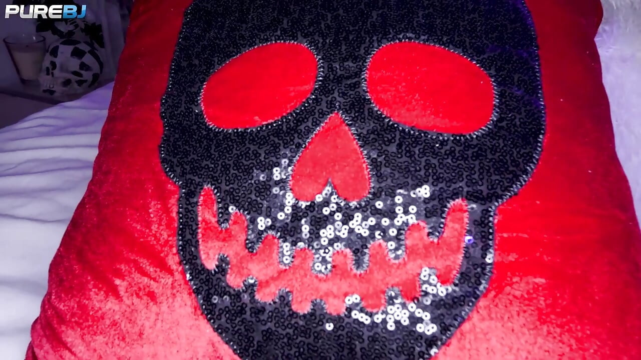 Tattooed babe Charlotte Sartre POV blowjob and swallow