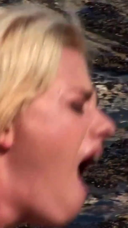 After taking a swim in the ocean the horny blonde got into | Clip 3