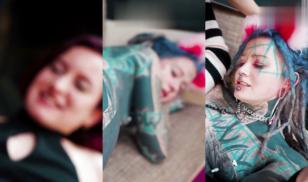 女主调教纹身猫娘，尾巴是肛塞