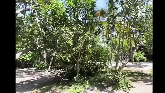Cewek latina dientot sama pelayan di pulau Karibia