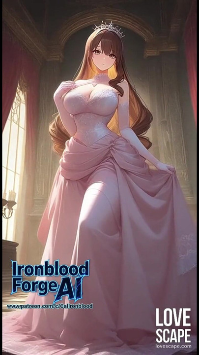 Lovescape AI Creation Stripping & blowjob Princess