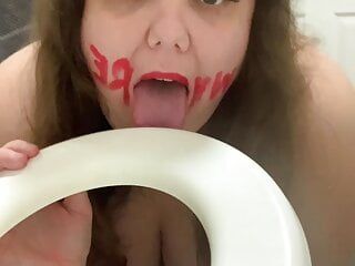 Toilet licking slut humiliated