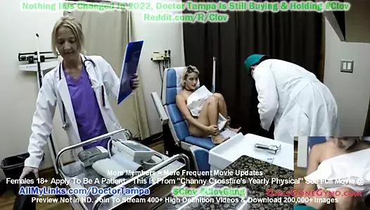 $CLOV Channy Crossfire Gets Gyno Exam From Nurse Stacy Shepard & Doctor Tampa During Channy's Yearly Physical Examinatio
