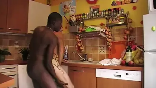 110 Jess fucked by ebony boy plumbeer with xxl cock in the kitchen