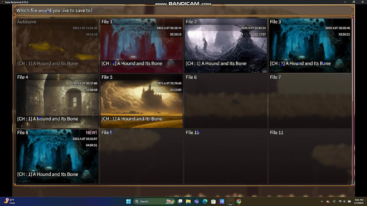 Saria Reclamation, moments de gameplay 5