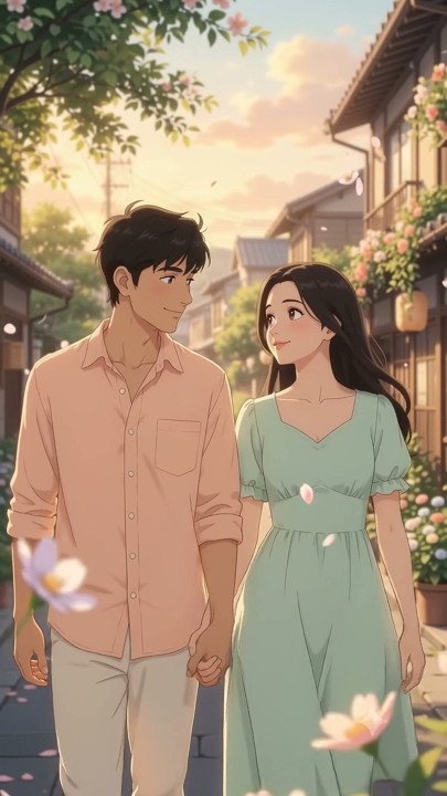 Romantic cartoon video